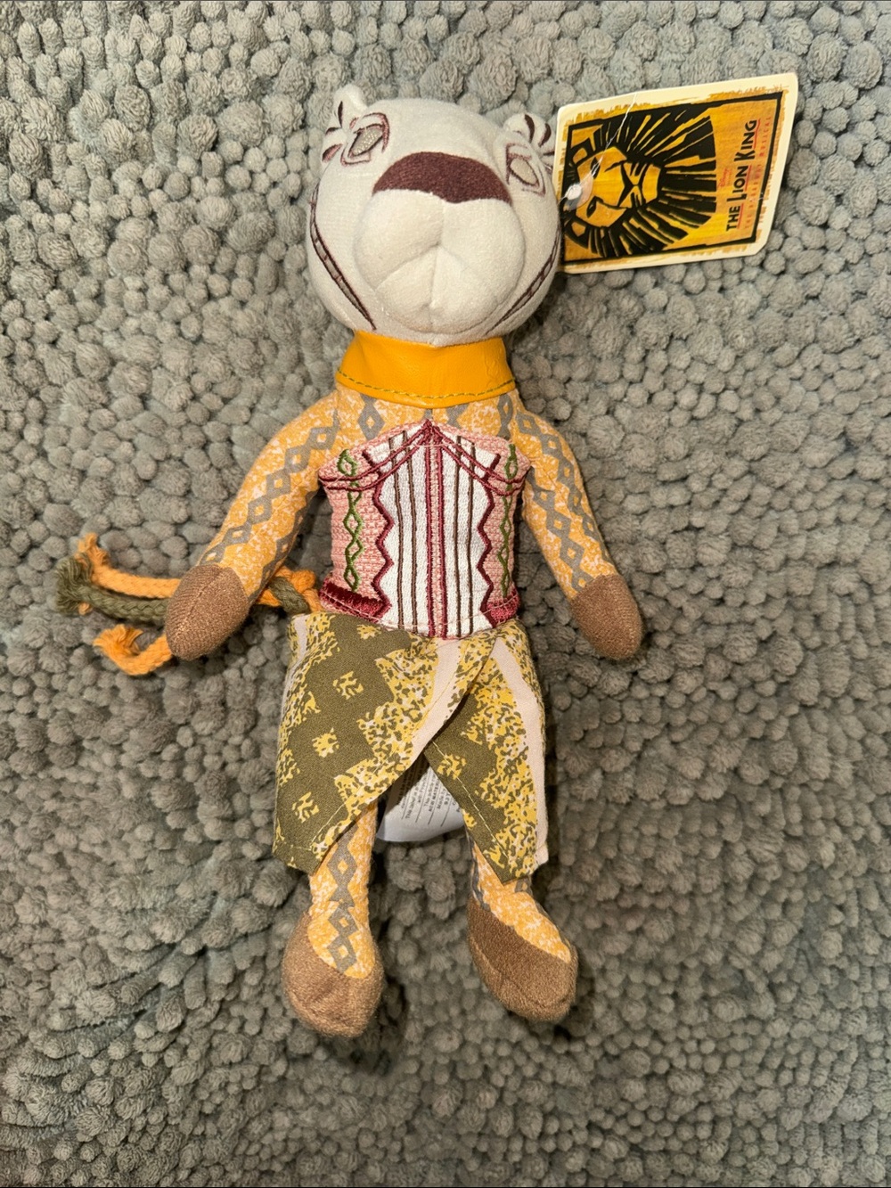 Disney The Lion King Broadway Play “Nala” bean bag plush doll original costume